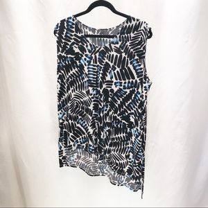 East 5th extra large sleeveless asymmetrical top
